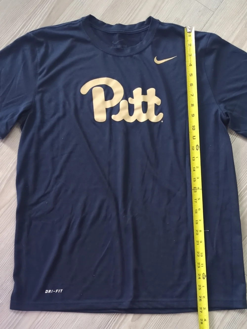 Nike Dri-FIT Pitt Panthers Performance T-Shirt Navy Gold Men's Large NCAA